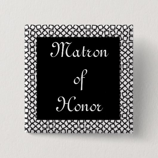 BW Matron Vierkante Button 5,1 Cm (Voorkant)