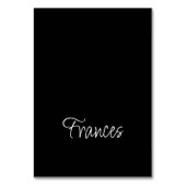 BW Modern Script Individuele voornaam Plaatskaarte Kaart (Voorkant)