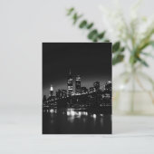 BW New York City bij nacht Briefkaart (Staand voorkant)