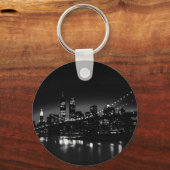 BW New York City bij nacht Sleutelhanger (Voorkant)