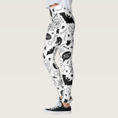 BW Pattern Art Halloween Pattern Halloween Art Leggings (Links)