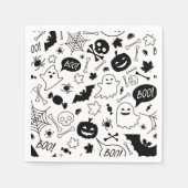BW Pattern Art Halloween Pattern Halloween Art Servet (Voorkant)
