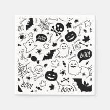 BW Pattern Art Halloween Pattern Halloween Art