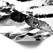 BW Poster met tijger afdrukken Pop Stijlkleuren Po (Hoek)