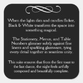 BW Reception Vierkante Sticker (Voorkant)