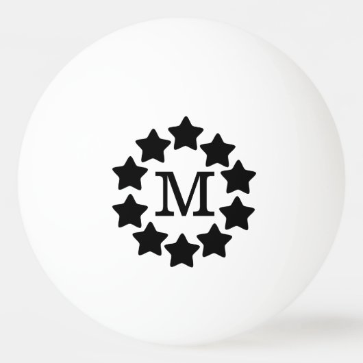 BW Star Lijst Monogramed Pingpongbal (Voorkant)
