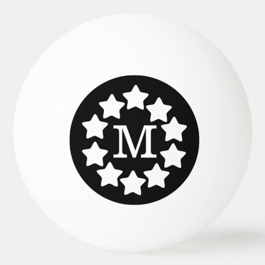 BW Star Lijst Monogramed Pingpongbal (Achterkant)
