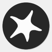 BW Starfish Ronde Sticker (Voorkant)