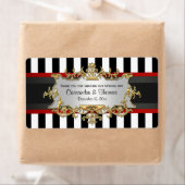 BW Streep, zwart rood lint H Wijnflesje Label (Insitu)