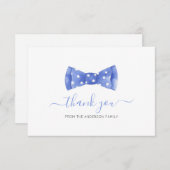 Bw stropdas Baby shower Hartelijk dank Informatiekaartje (Voorkant / Achterkant)