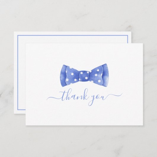 Bw stropdas Baby shower Hartelijk dank Informatiekaartje (Voorkant / Achterkant)