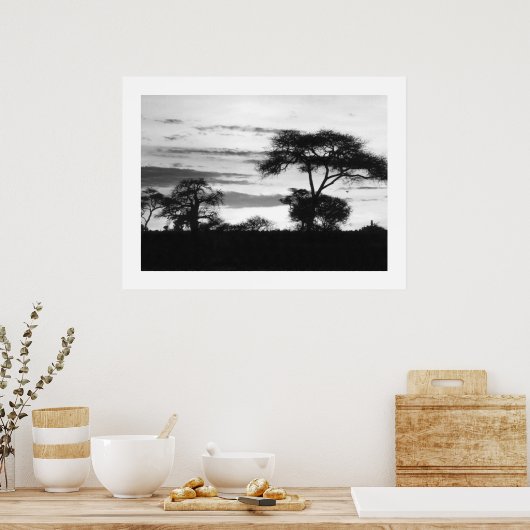 BW Sunset Poster (Keuken)