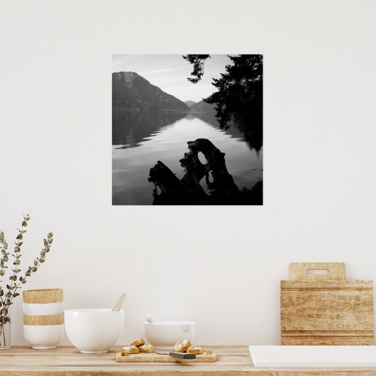 bw uitzicht 1 poster (Keuken)