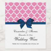 BW V Stripe, Black Gold Damask Wine Flaconetiket Wijn Etiket (Enkel label)