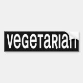 BW_vegetariër Bumpersticker (Voorkant)