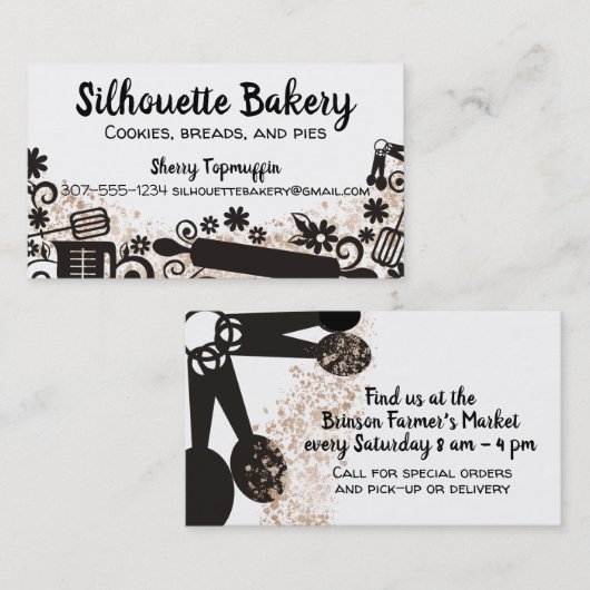 BW visitekaartje bakkersgebak (Voorkant / Achterkant)