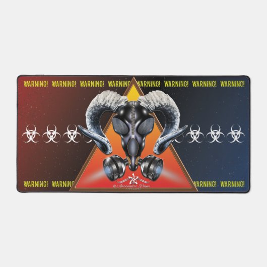 BW! WAARSCHUWING BIOLOGISCH GEVAAR! SKULL BUREAUMAT (Voorkant)