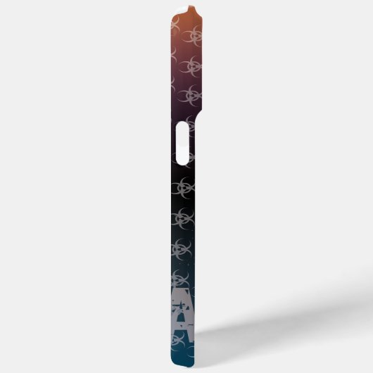 BW! WAARSCHUWING BIOLOGISCH GEVAAR! SKULL" Case-Mate iPhone CASE (Achterkant / Rechts)