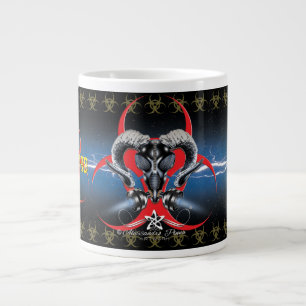 BW! WAARSCHUWING BIOLOGISCH GEVAAR! SKULL GROTE KOFFIEKOP