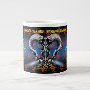 BW! WAARSCHUWING BIOLOGISCH GEVAAR! SKULL GROTE KOFFIEKOP
