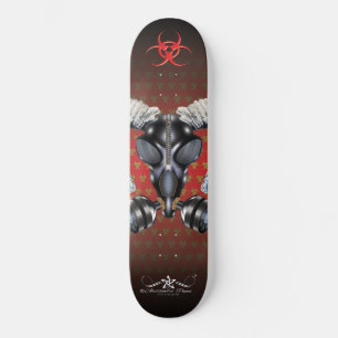 BW! WAARSCHUWING BIOLOGISCH GEVAAR! SKULL PERSOONLIJK SKATEBOARD