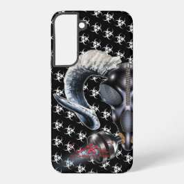 BW! WAARSCHUWING BIOLOGISCH GEVAAR! SKULL SAMSUNG GALAXY HOESJE