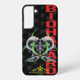 BW! WAARSCHUWING BIOLOGISCH GEVAAR! SKULL SAMSUNG GALAXY HOESJE