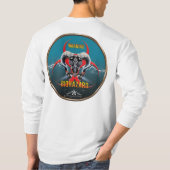 BW! WAARSCHUWING BIOLOGISCH GEVAAR! SKULL T-SHIRT (Achterkant)