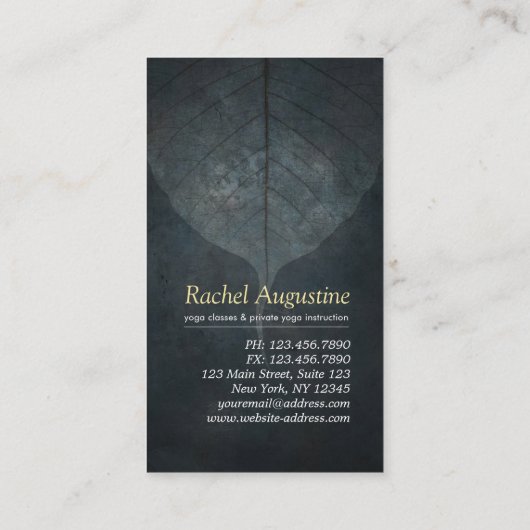 BW Yoga Instructeur Brushstrokes Class Pass Loyali Klantenkaartje (Achterkant)