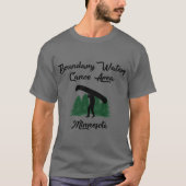BWCA Boundary Waters Canoe Area Minnesota Design T-shirt (Voorkant)