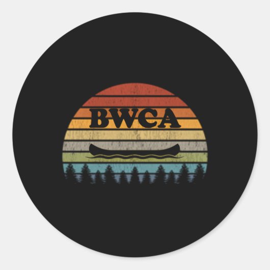 BWCA Minnesota Canoe Ronde Sticker (Voorkant)