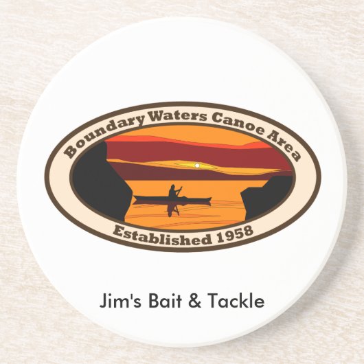 BWCA-Onderzetter - Aangepast bericht Zandsteen Onderzetter (Voorkant)