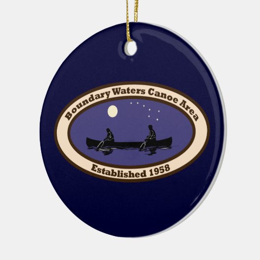 BWCA-versiering in blauw Keramisch Ornament (Links)