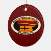 BWCA-versiering in rood Keramisch Ornament (Links)