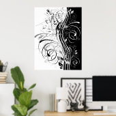 BWgrunge Poster (Thuiskantoor)