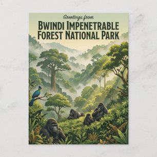 Bwindi Impenetrable Forest National Park Oeganda Briefkaart