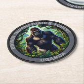Bwindi Ondoordringbaar Bos Oeganda Ronde Kartonnen Onderzetter (Gebogen)