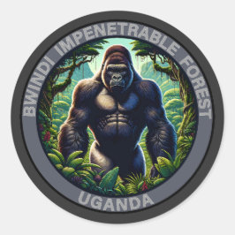 Bwindi Ondoordringbaar Bos Oeganda Ronde Sticker