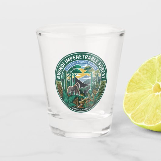 Bwindi Woud Oeganda Shot Glas (Voorkant)