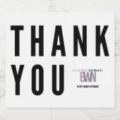 (BWN) Dank u Collectie - Mini Liquor Likeurfles Etiket (Enkel label)