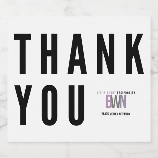 (BWN) Dank u Collectie - Mini Liquor Likeurfles Etiket (Enkel label)