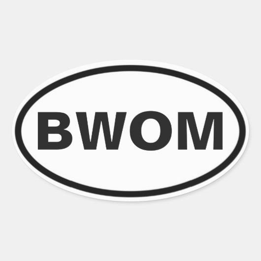 BWOM internationaal bord Ovale Sticker (Voorkant)