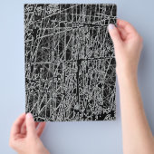 BWRG BLACK WHITE SCRATCHES REVERSE GRUNGE ABSTRACT FLYER (Hand)