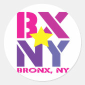 BX Bronx-Sticker Ronde Sticker (Voorkant)