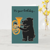 BX- de zwarte draagt speel Tuba Kaart (Gele Bloem)