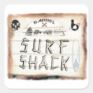 bX Surven Shack, vat X Vierkante Sticker