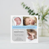 BY Birth Notice Big & Little broers Aankondiging (Staand voorkant)