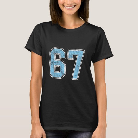 By Blue 67 Six Seven Meme  T-shirt (Voorkant)