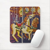 BY- Carousel Horses Mousepad Muismat (Met muis)