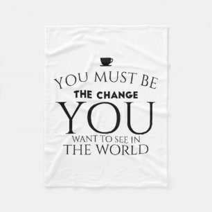 By change black fleece deken